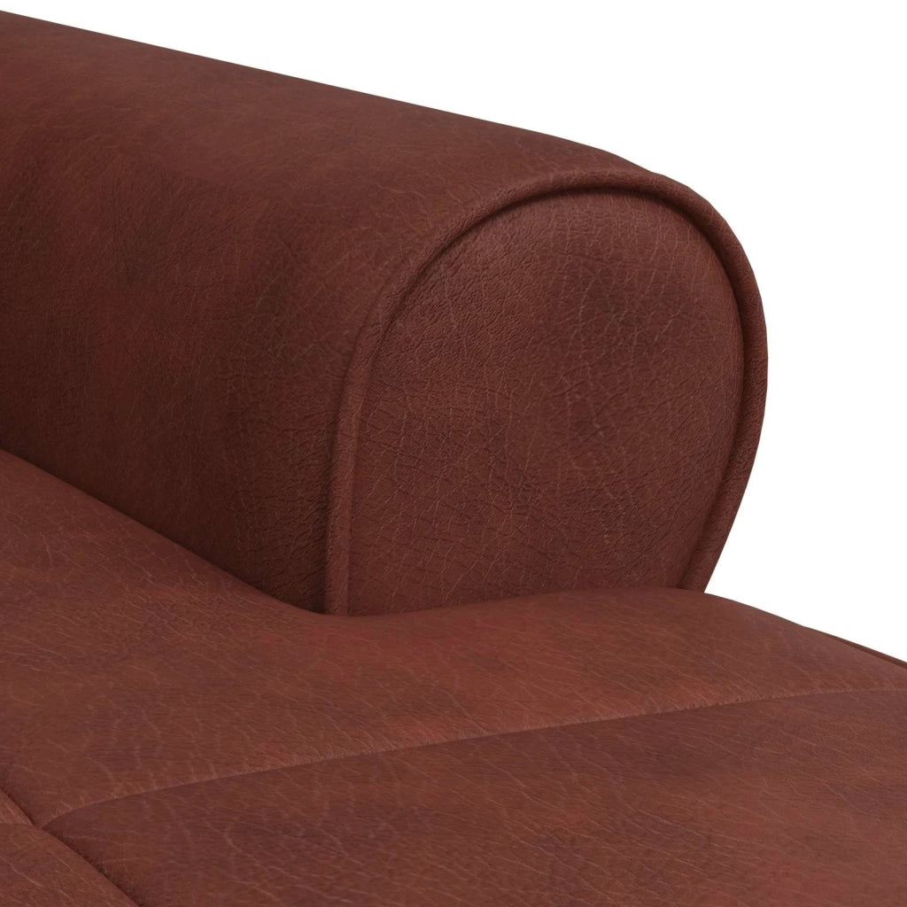 Chaise Lounge Marrone Lucido 91 x 157 x 91 cm Pelle Sintetica 42022920