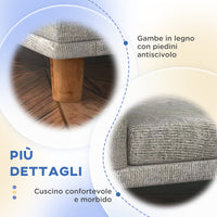 Cuccia per Cani di Taglia Grande Divano con Cuscino Sfoderabile 98x67x25 cm Grigio