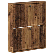 Mobiletto per Scarpe da Muro EDE 71 x 17 x 86 cm Legno antico 895983