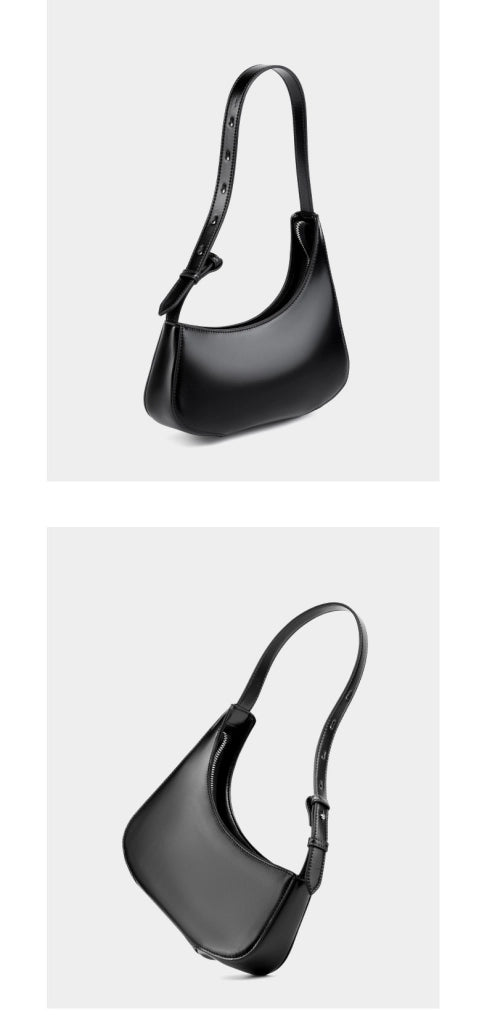 Borsa da donna in vera pelle nera