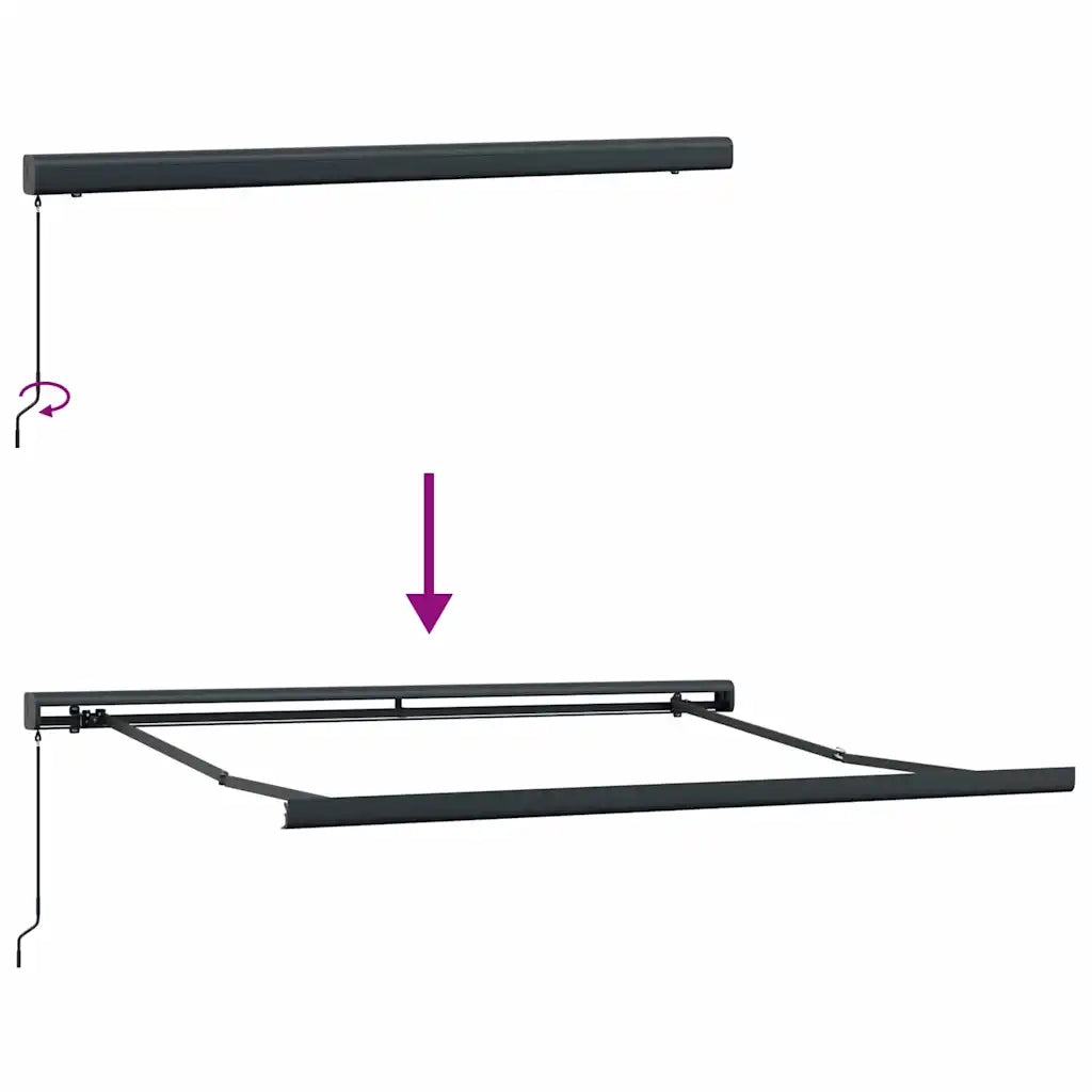 Tenda Sole Retrattile Manuale 300x250 cm Marrone