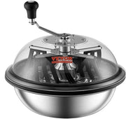 Trimmer per Buds - con Lame in Acciaio Inossidabile - per Trimmer per Spin Twisted Clear Dome - Testa Trimmer - Trimmer per Buds Manuale - 16 pollici Bowl - Argento