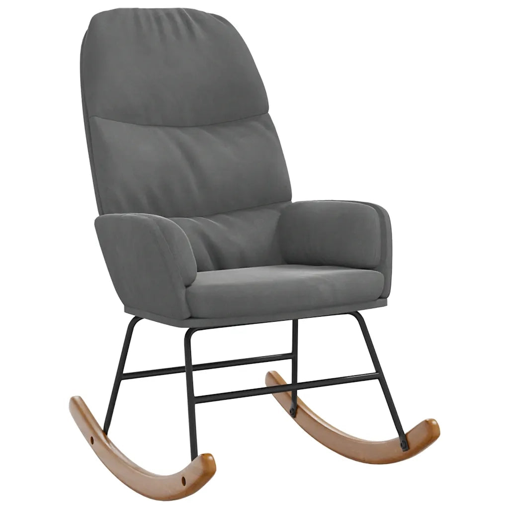 Sedia da Pranzo Grigio Scuro in Velluto CFW9420312