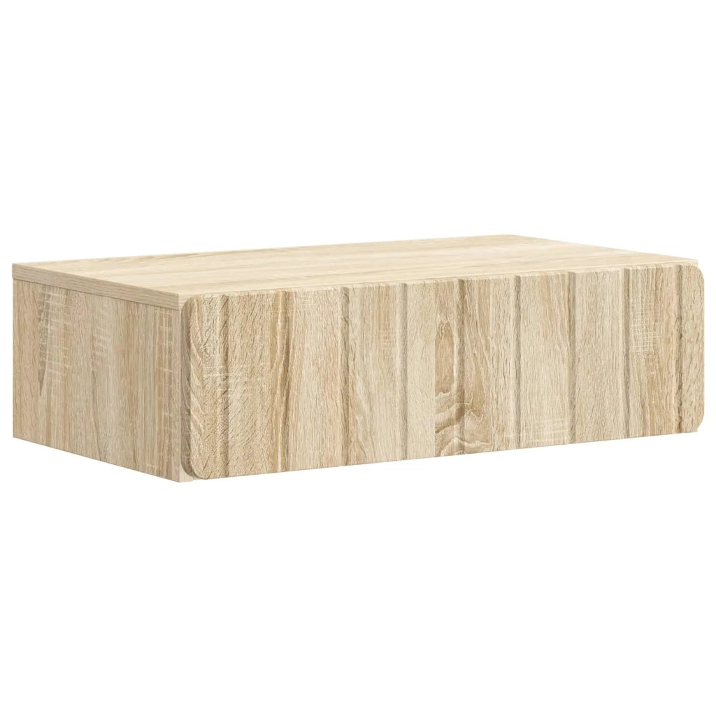 Tavolino da Parete Laterale Rovere Sonoma 59 x 34,5 x 17 cm