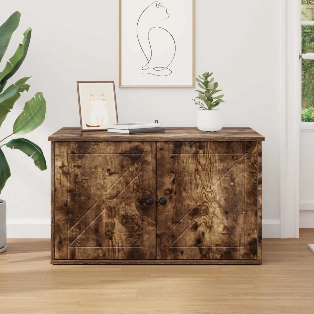 Casa per Gatti Rovere fumé 85 x 55 x 50 cm Legno multistrato