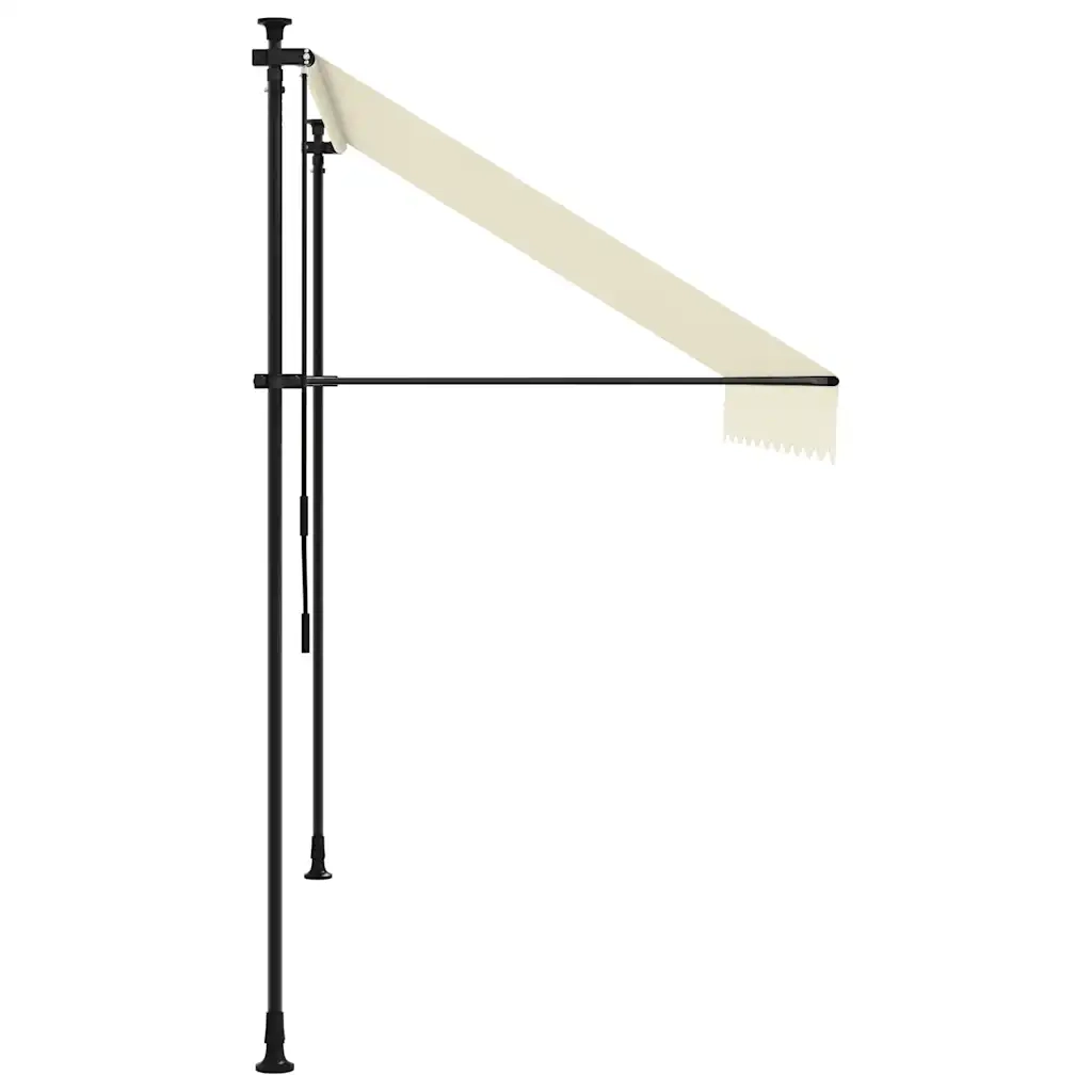Tenda da Sole Retrattile Crema 300x150 cm in Tessuto e Acciaio