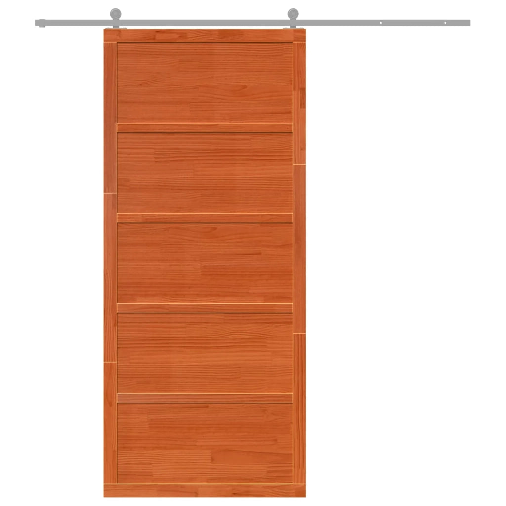 Porta del fienile Marrone Cerato 90 x 2,5 x 208 cm