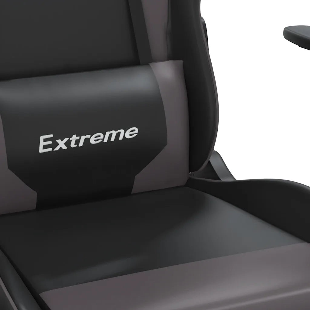 Sedia da Gaming | Sedia da e-sports Nera e Grigia in Similpelle