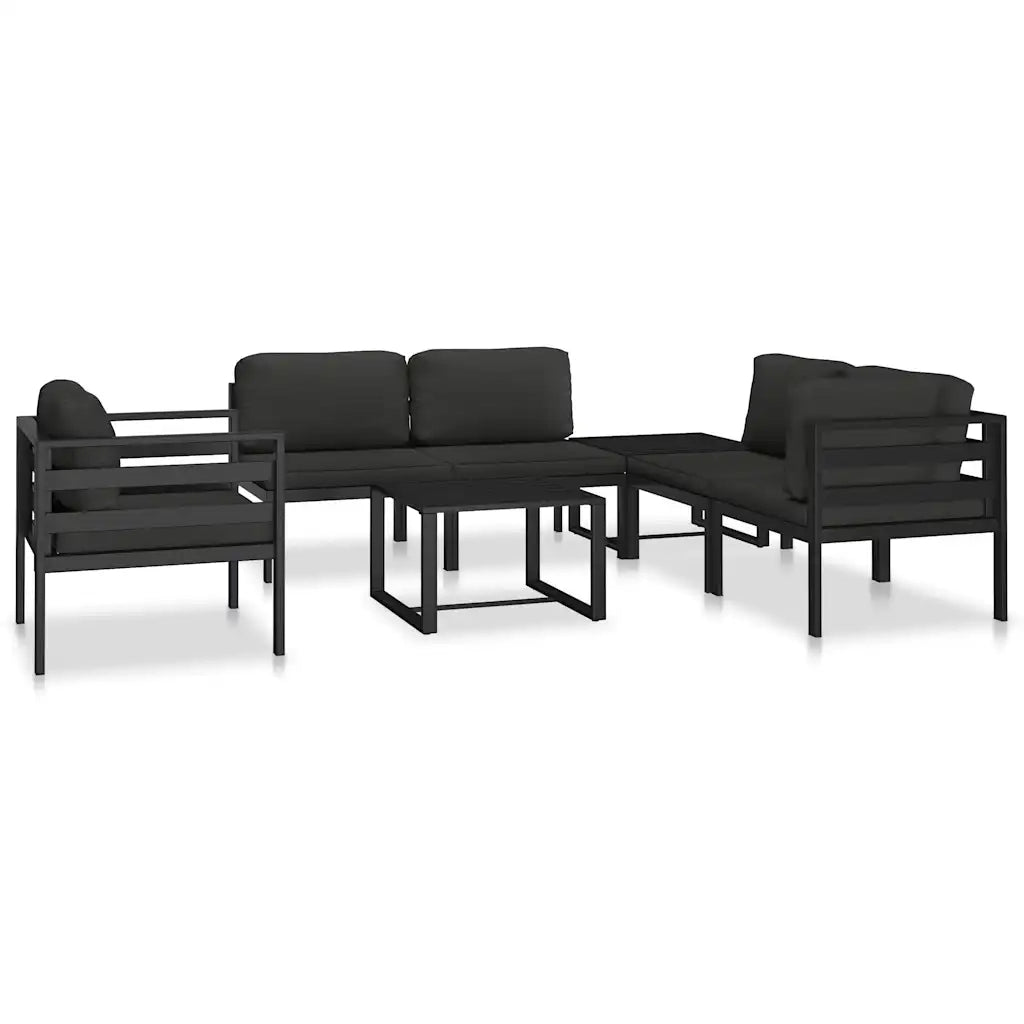 Divano Centrale Modulare 1 pz con Cuscini-Sofa Modulare-Divanetto Alluminio Antracite