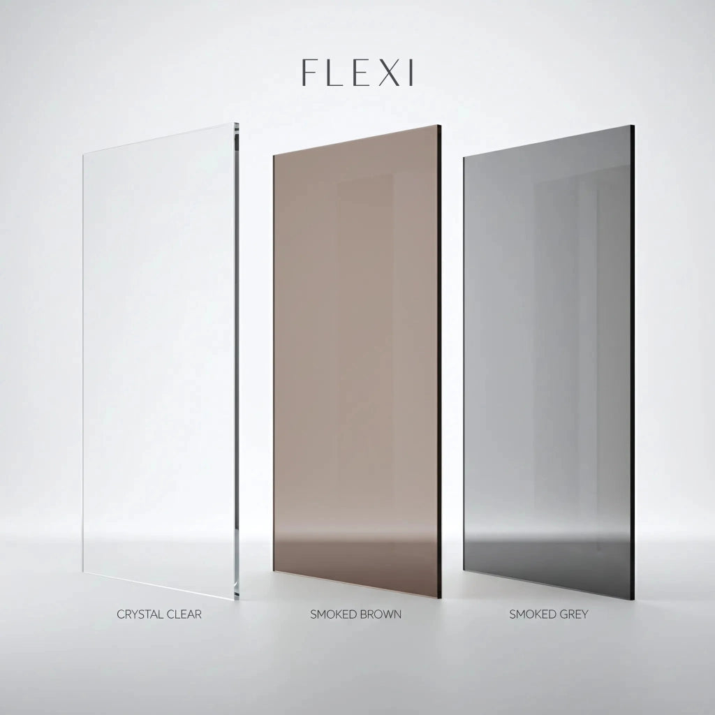 Parete Doccia Rea Flexi Brown / Black 140