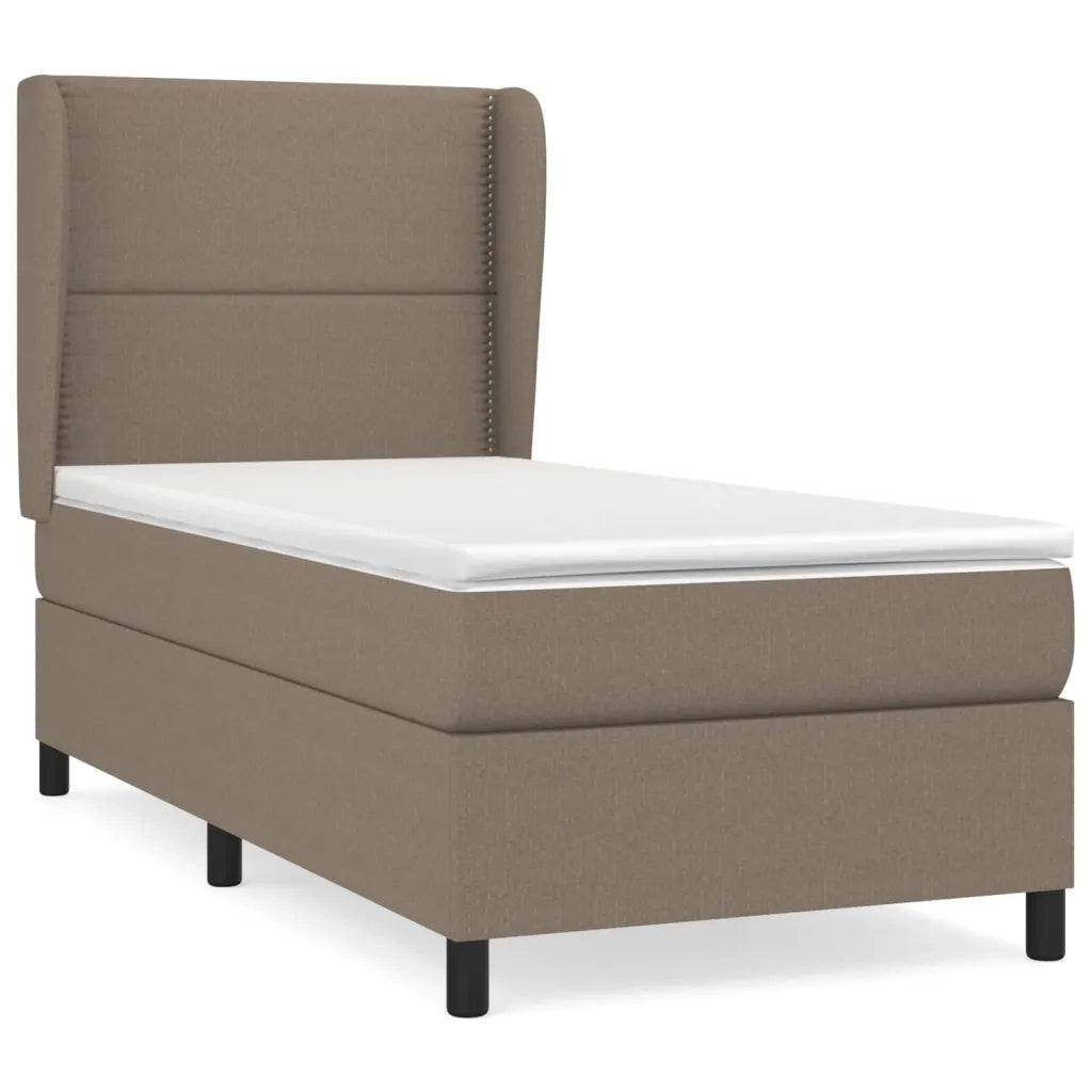 Giroletto a Molle con Materasso Tortora 90x190 cm in Tessuto 3127849