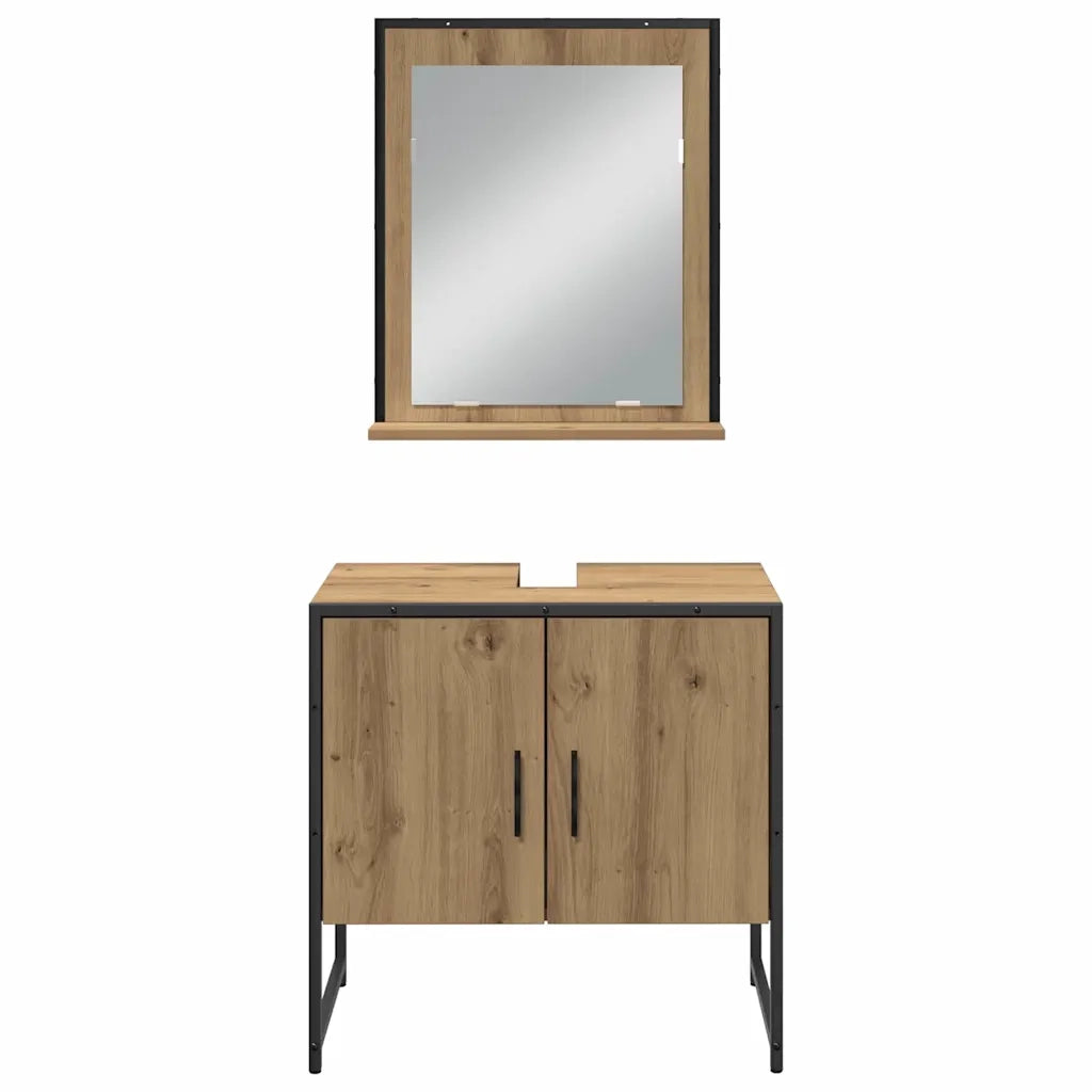 Set di mobili per il bagno 4 pcs Marrone 33 x 33 x 185.5 cm 3334410