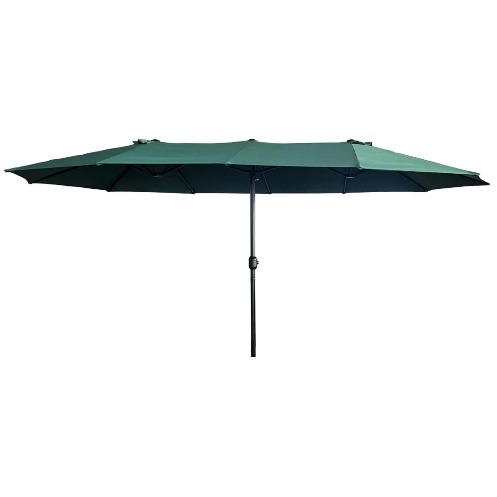 Ombrellone doppio da giardino TILIA verde scuro peso 12,3 kg dimensioni 460x270x245 cm