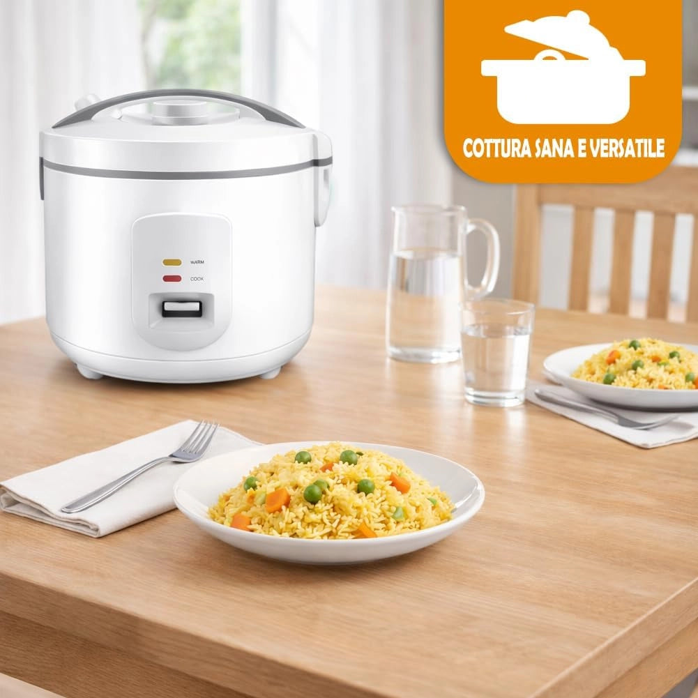 Cuociriso Elettrico Compatto 1.8 Litri con Cottura Automatica Sana e Veloce 700W