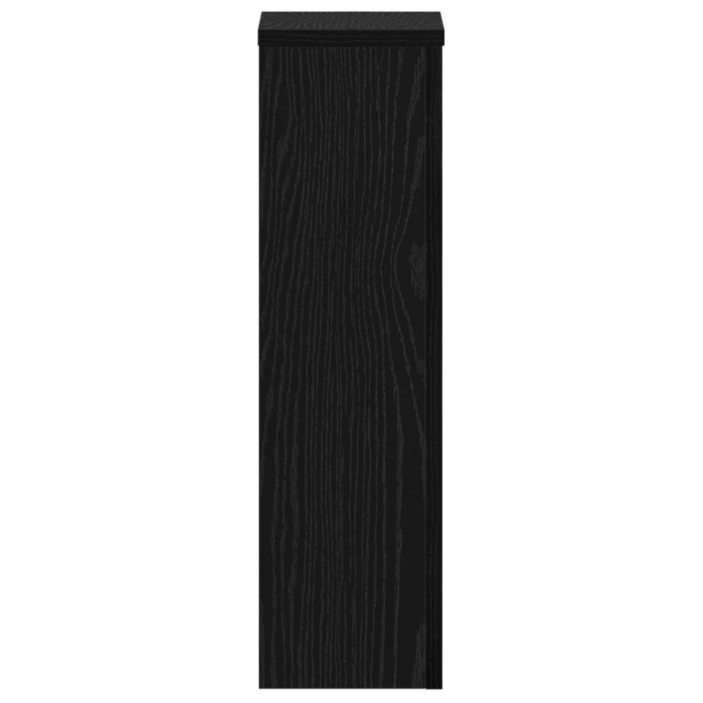 Supporti per piante 2 pcs rovere nero 17x17x60 cm legno ingegnerizzato