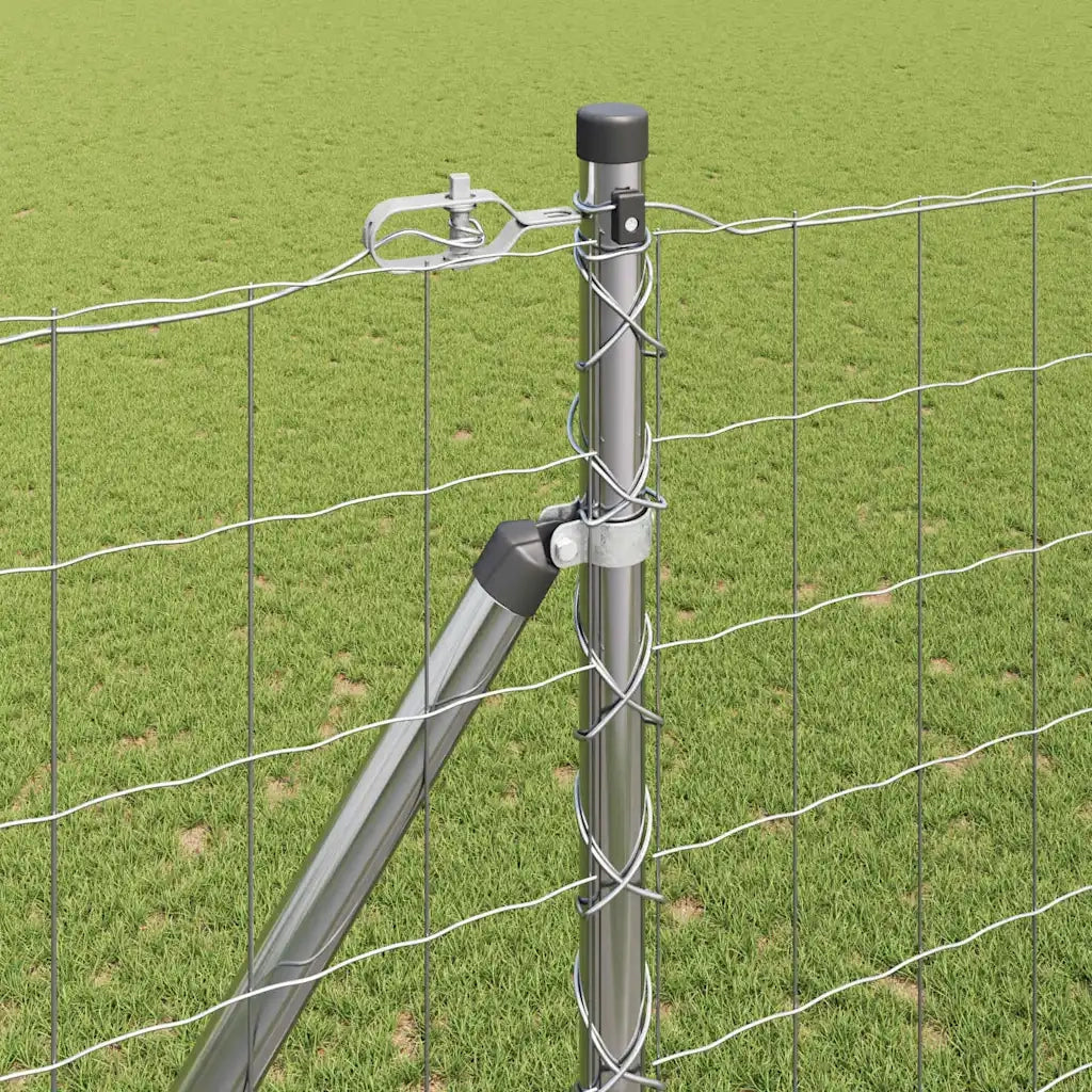 Recinzione da Giardino | Recinzione con Posto Argento 1,5 x 10 m Acciaio