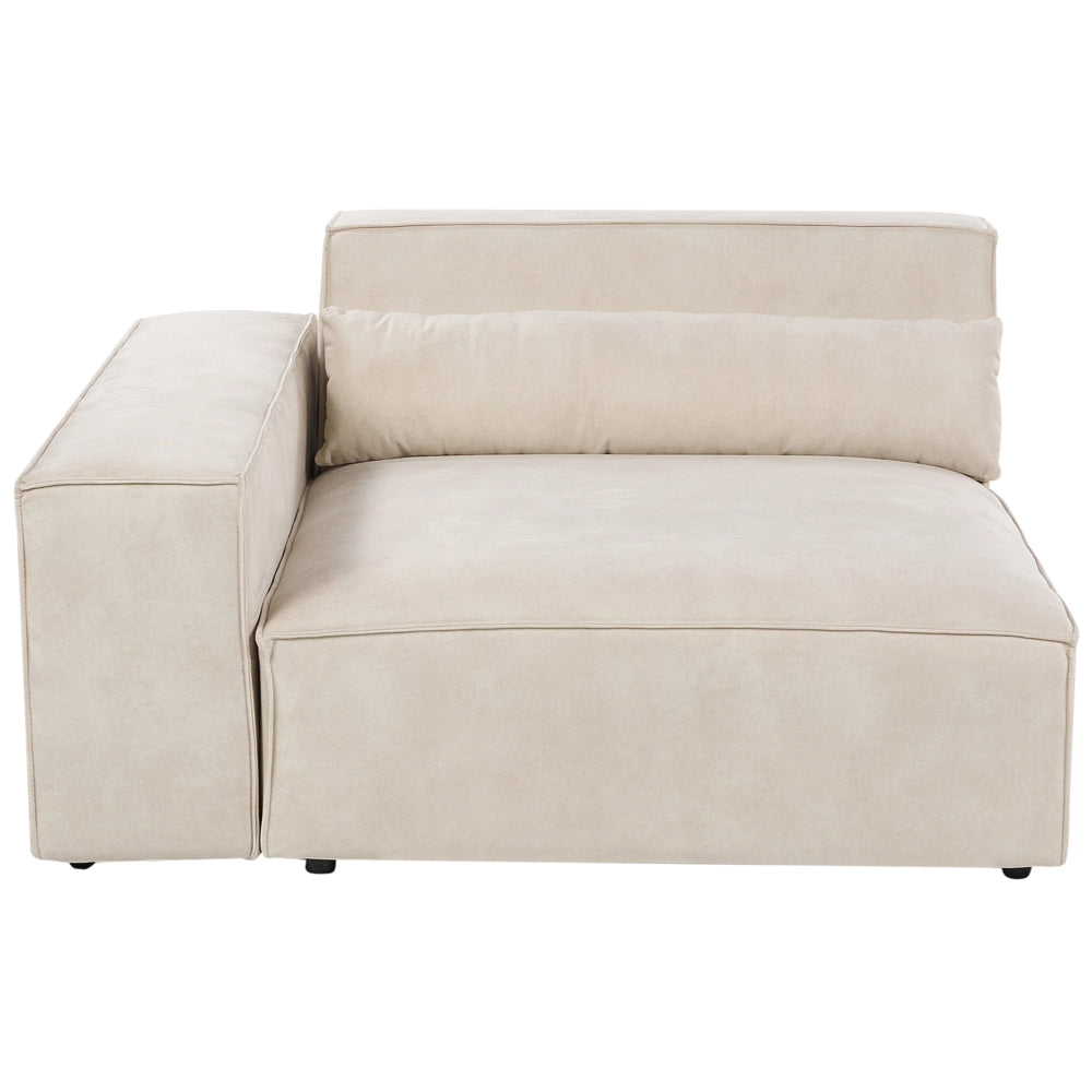 Divano modulare a 3 posti con ottomana Divano componibile in velluto beige con gambe nere Soggiorno moderno