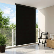 Tenda a rullo Nero 100 x 250 cm Tessuto e Alluminio 42037177