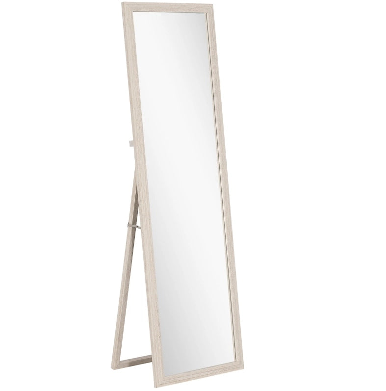 Specchio a figura intera 160 x 50 cm con cornice bianca