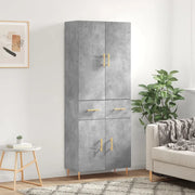 Credenza Grigio Cemento 69,5x34x180 cm in Legno Multistratocod mxl 101908