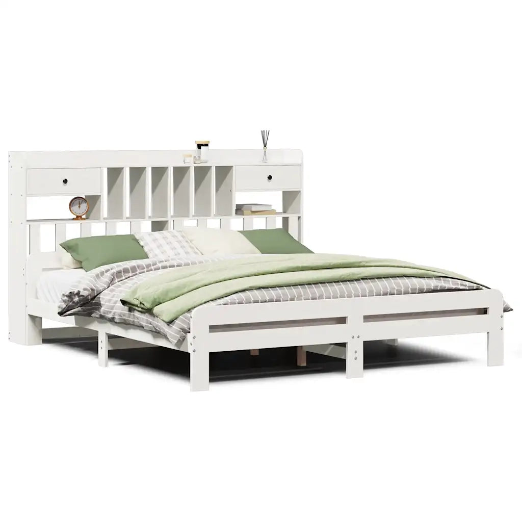 Giroletto con Libreria senza Materasso 180x200 cm in Legno Pino 3308874