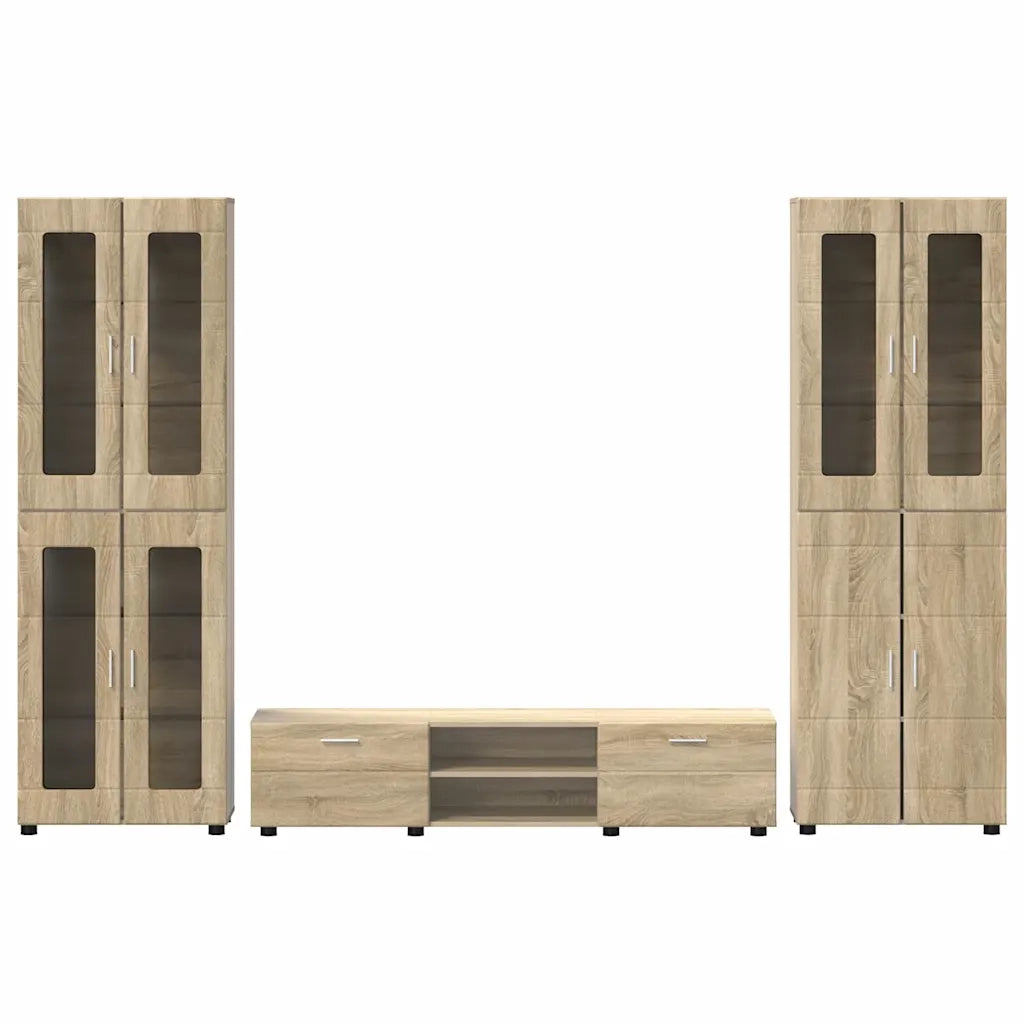 Set mobile TV FLORIN 3 pcs Rovere Sonoma Legno multistrato