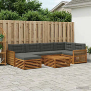 Set di divani da esterno 7 pz Naturale e Antracite 3383600