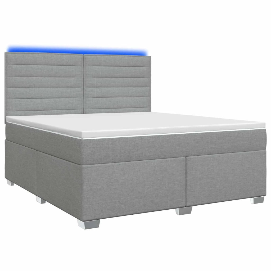 Letto box spring con materasso Grigio Chiaro 160 x 200 cm 3454901