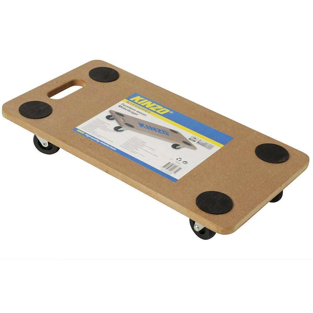 Carrello Pedana con Ruote Sposta Carichi Mobili in Legno Carico Max 150 kg