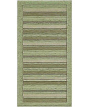 Tappeto STYLE VERDE cm.55x280 moderno a righe, passatoia cucina multiuso lavabile velour antiscivolo