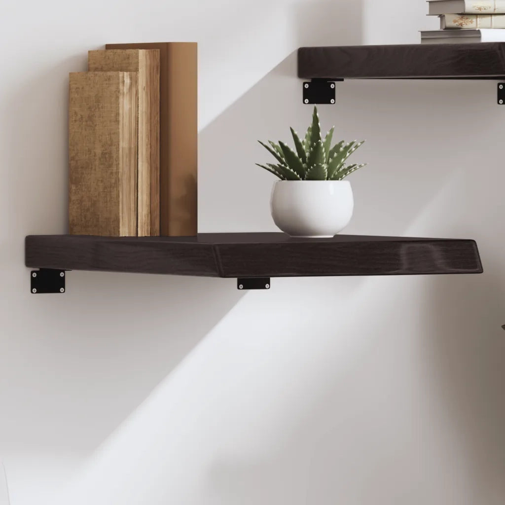 Mensola | Ripiano | Scaffale Marrone Scuro 40x60x(2-6) cm Massello Rovere Trattato