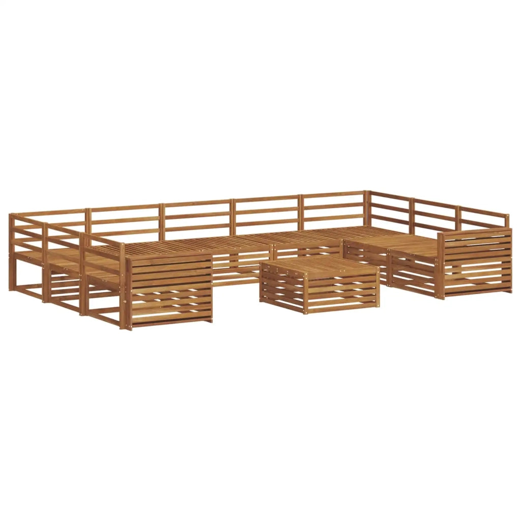 Set di divani da esterno 10 pcs Naturale