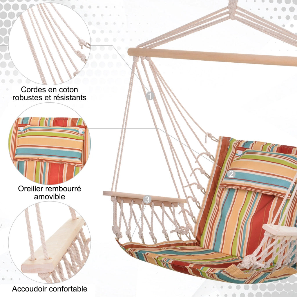Amaca da viaggio ¨C zephmum ¨C 100x106 cm cotone macram¨¦ multicolore