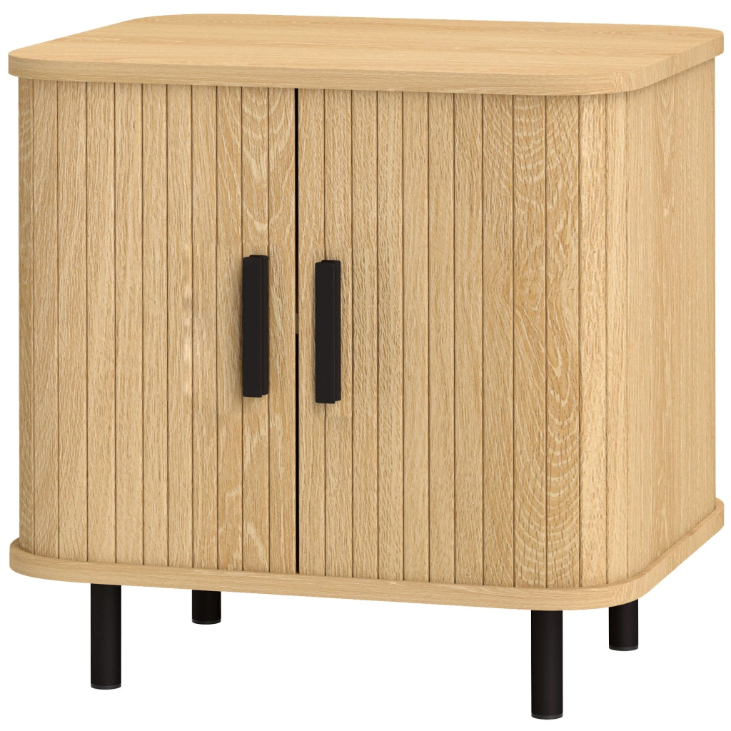 Comodino con Cassetto e Ripiani ¨C Zephmum ¨C 48x40x48 cm Robe Effetto Legno