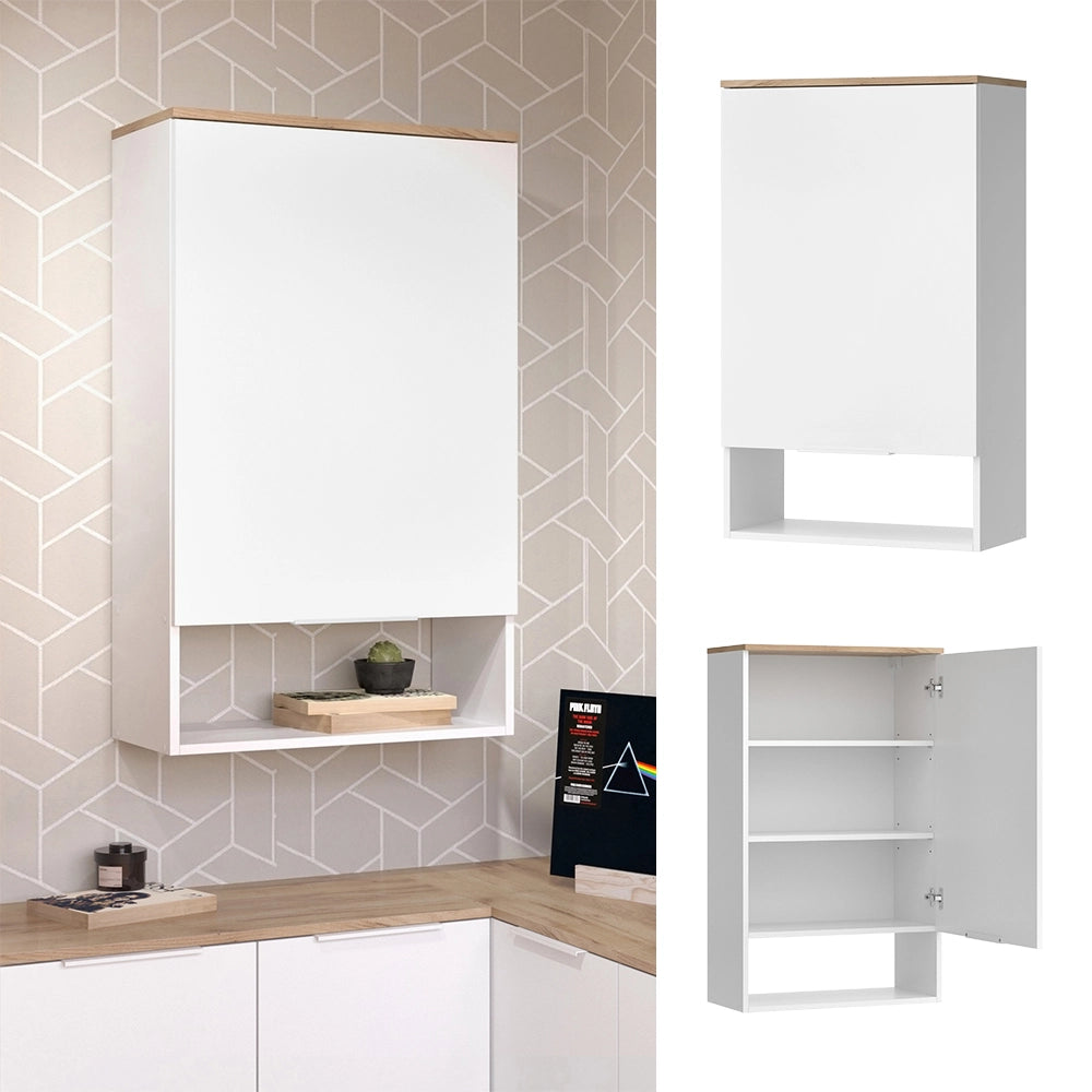 Vicco Credenza Bianco/Sonoma 60 x 100 cm con porta