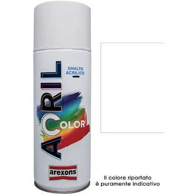 SMALTO SPRAY ACRIL COLOR AREXONS - BIANCO OPACO ML 400- 6 pezzi