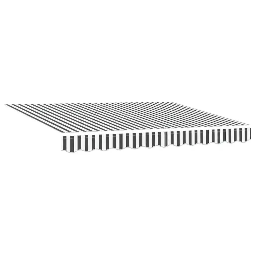 Tenda da Sole Antracite e Bianca 3x2,5 m Tessuto e Alluminio