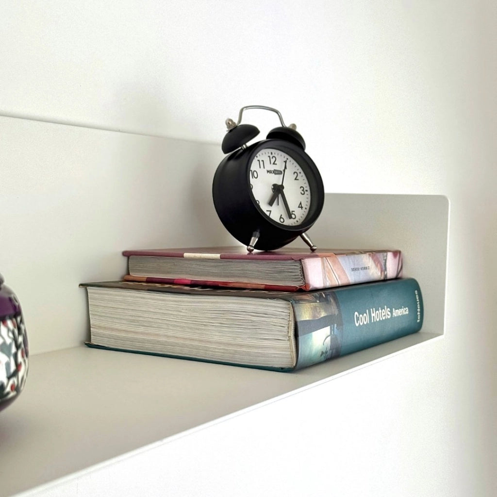 ZOI LINE180 Mensola 50 cm in Acciaio Verniciato 1,5 mm con Schiena 12 cm – Ripiano da Parete Moderno per Cucina, Bagno, Ingresso e Soggiorno Colore Mensole: Bianco