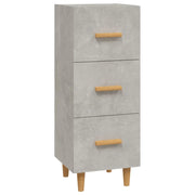 Credenza | Madia | Buffet da pranzo | Armadio da pranzo Grigio Cemento 34,5x34x90 cm in Legno Multistrato
