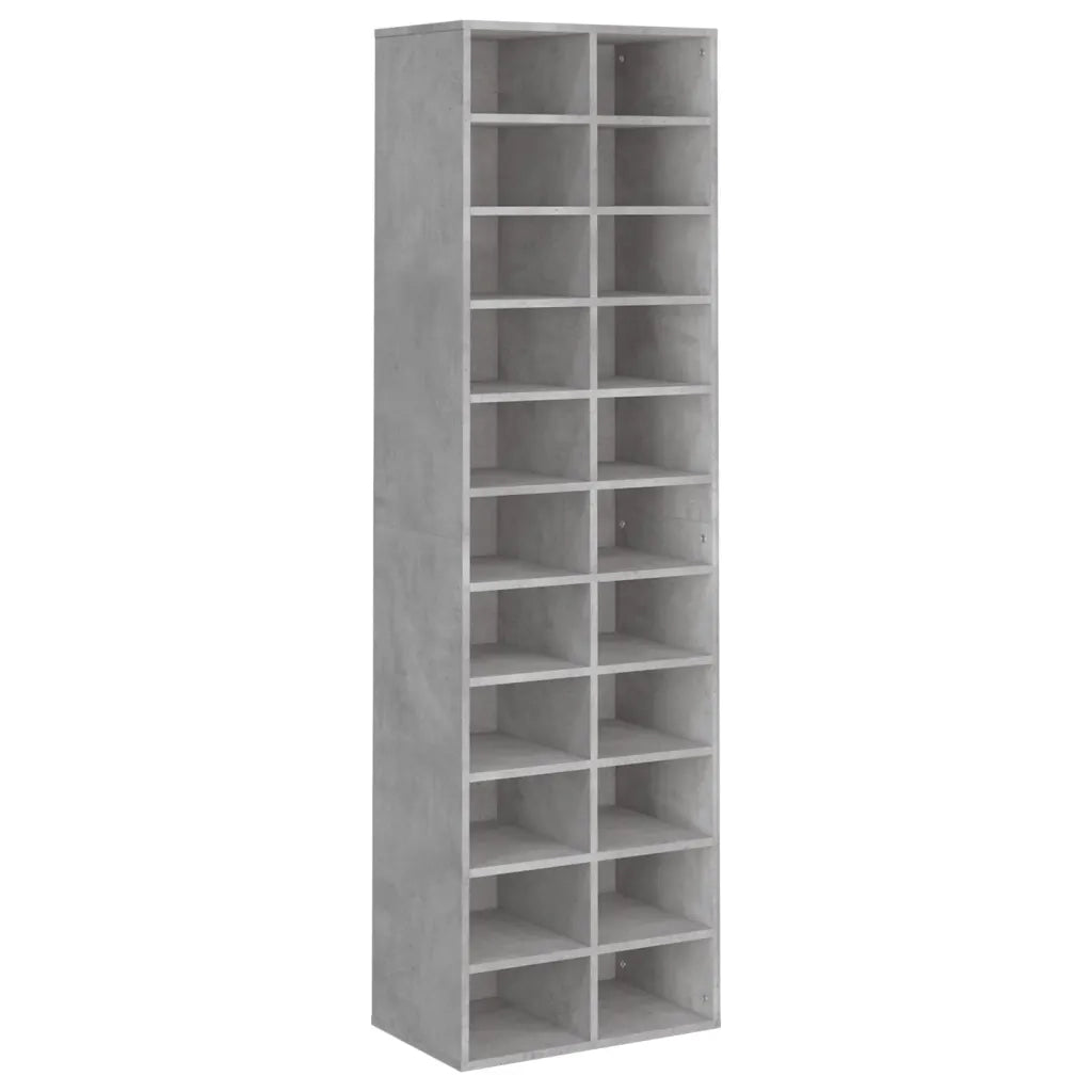 Scarpiera-Scaffale per scarpe Grigio Cemento 54x34x183 cm in Truciolato