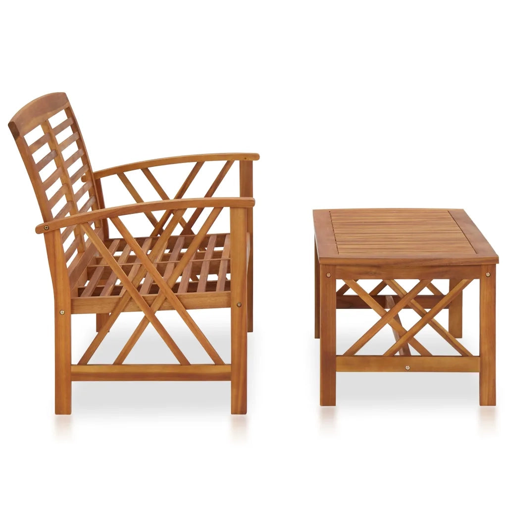 Set Divani da Giardino 2 pz | Set Salotto da Giardino in Legno Massello di Acacia