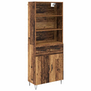 Credenza con cassetto 2 pz | Madia | Buffet da pranzo | Armadio da pranzo Legno vecchio Legno multistrato