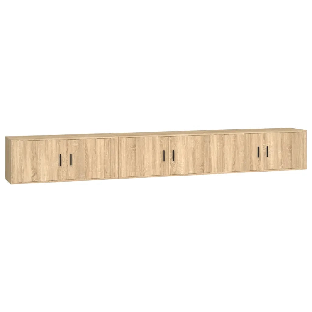 Mobili Porta TV a Parete 3 pz Rovere Sonoma 100x34,5x40 cm 3188377