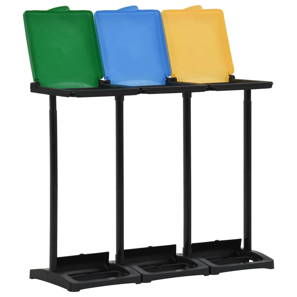 Supporti Sacchi Rifiuti con Coperchio 240-330 L Multicolori PP CFW8200429