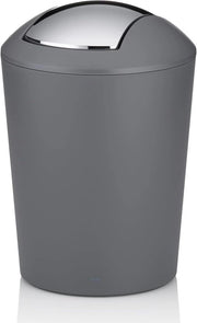 Contenitore della Spazzatura con Coperchio Oscillante 5 L Plastica Marta Grigio Standard.