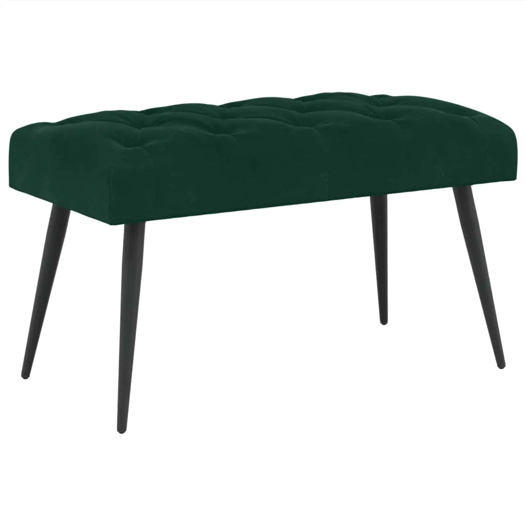 Panchina con bottoni imbottiti Verde Scuro 80 x 40 x 46 cm 42038559