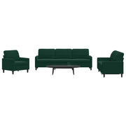 Set di Divani 4 pz con Cuscini Verde scuro in Velluto 3278443