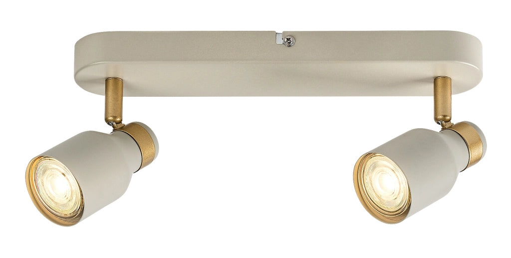 Plafoniera orientabile Nezori 2xGU10 bianco oro Rabalux