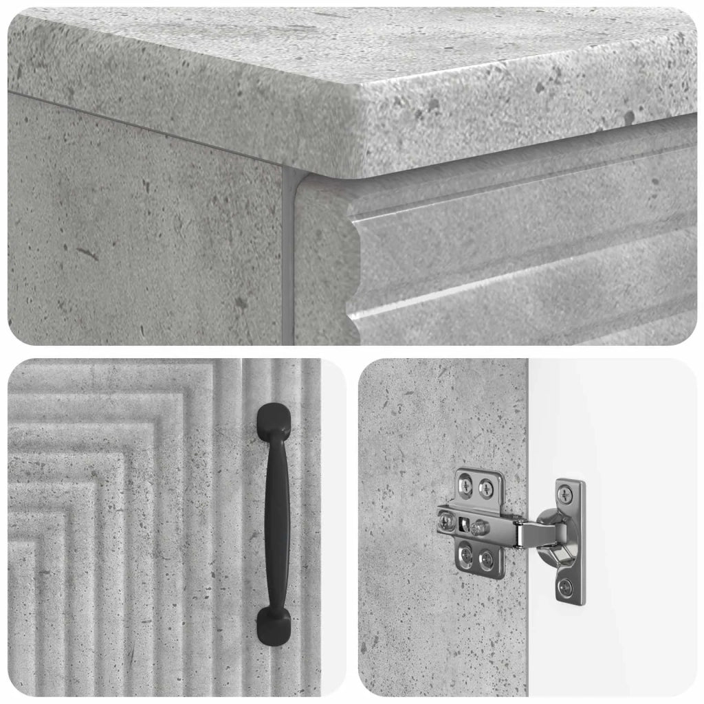 Armadio per Lavabo da Bagno HAARLEM Grigio Cemento 896788