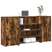 Banco Reception Rovere Fumo 200x50x103,5cm in Legno Multistrato 3324182